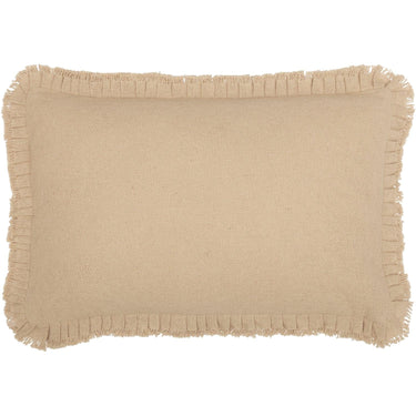 Burlap Vintage Pillow w/ Fringed Ruffle 14x22 VHC Brands - The Fox Decor
